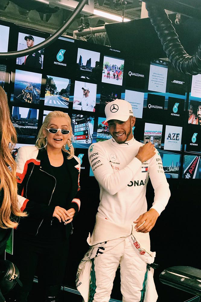 Lewis Hamilton and Lewis Hamilton - Baku City Circuit